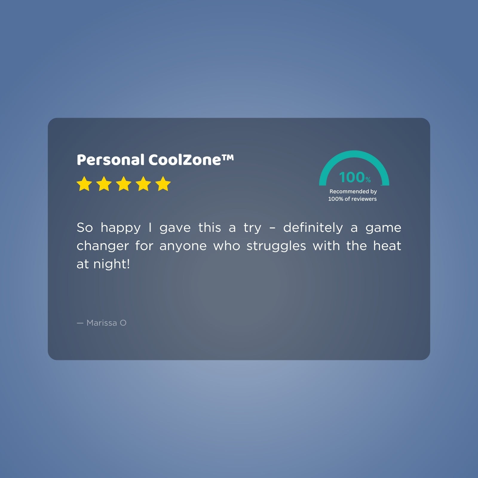 Seriously Comfortable Personal CoolZone™